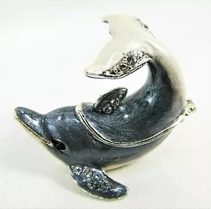 Delfino mini peltro, portagioie gioiello decorazione vita marina - Foto 1 di 2
