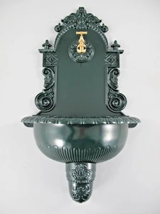 🔸Wandbrunnen 76 cm, Aluminium, Gartenbrunnen, Ausgussbecken, Schlauchanschl. - Bild 1 von 4