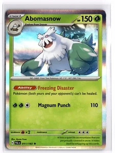 Pokemon TCG Abomasnow 011/193 Scarlet & Violet - Paldea Evolved Holo Rare - Picture 1 of 1