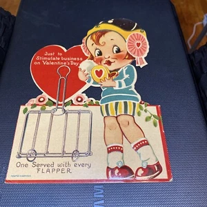 Antique Valentine’s Day card embossed just to stimulate Business Valentine’s Day - Picture 1 of 2