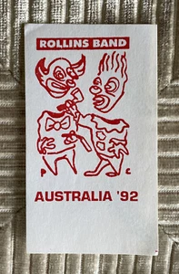 Never Used Collectors Original Henry Rollins Band 1992 Tour Sticker For Laminate - Foto 1 di 2