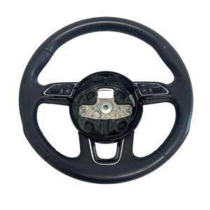 OEM 2015-2018 AUDI Q3 S-LINE  BLACK LEATH STEERING WHEEL W/ SWITCHES 8U0419091AL - Picture 1 of 22