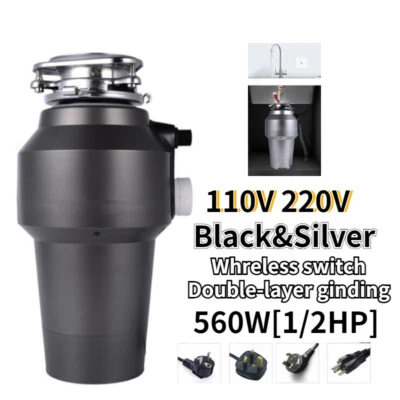 1/2HP Home 4200RPM Kitchen Food Waste Disposal Crusher 1200ML Garbage Disposer - Image 1 of 4