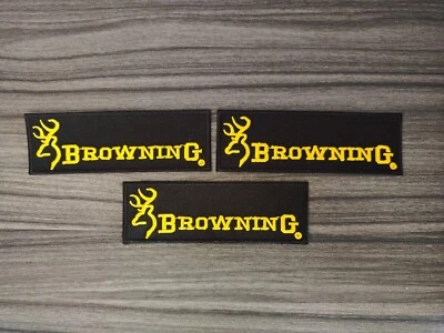 3 pcs BROWNING Shotguns Firearms Guns  Pistols Embroidered patch Iron sewn on - Image 1 of 4