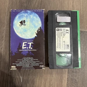 E.T. The Extra-Terrestrial VHS Video 1988 - Green Tape - 1982 ET - Tested - Foto 1 di 2