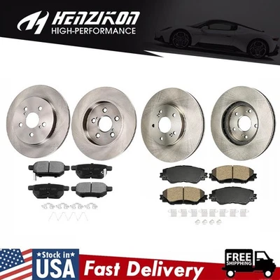 Pastillas de freno de rotor de disco delanteras traseras para Toyota Corolla Matrix Pontiac Vibe 2009-19 Foto 1 de 4