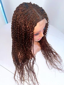 Braided Watermelon 22 inches Lace Front Centre Part Synthetic Wig. - Picture 1 of 8