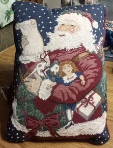 Almohada tapiz de colección decoración de Navidad lista de Papá Noel - Imagen 1 de 12