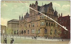 Widener's Library Philadelphia PA Antique Postcard - Picture 1 of 2