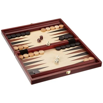 Philos Backgammon Koffer 35,5 cm Holz Kos medium Brettspiel Gesellschaftsspiel - Bild 1 von 3