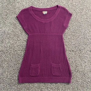 Suéter Mudd Mujer Mediano Manga Corta Tejido Túnica Pullover Y2K Babydoll - Imagen 1 de 6