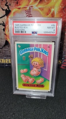 1985 Garbage Pail Kids GPK Psa 8 MATTE 6b BUSTED BOB OS1 Series  - Image 1 of 2