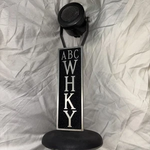1950s WHKY Radio Microphone Flag -Hickory, NC - Photo 1/4