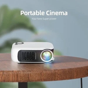 A2000 Mini Video Projector Home Theater Portable 3D LED NEW 4K 1080P White - Picture 1 of 10