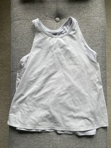 Athleta Girl White Double Later Tank Size Médium 8-10 - Picture 1 of 6