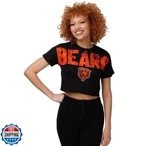 FOCO Donna Chicago Bears NFL Team Logo Donna Moda Distressed Wordmark C - Foto 1 di 3
