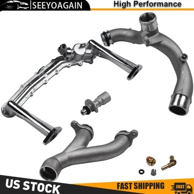 Upgraded Aluminum Coolant Water Pipe Kit for Jaguar XJ XF XE F-Pace F-Type 3.0L - Image 1 of 4
