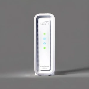 ARRIS SURFboard SB8200 DOCSIS 3.1 white Cable Modem computer Internet gaming - Afbeelding 1 van 10