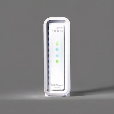 ARRIS SURFboard SB8200 DOCSIS 3.1 white Cable Modem computer Internet gaming - Image 1 of 4