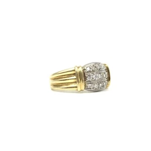Gold Ring 750 18kt Gelbgold Brillant 0.28ct Diamant Schmuck Diamond 17.8mm / 56 - Bild 1 von 16