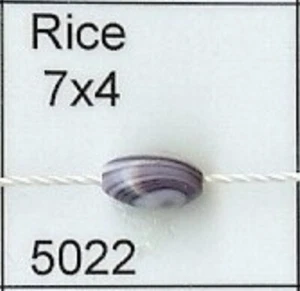 5022 Reis 7x4 lila Wampum Perlen Quahog - Bild 1 von 1