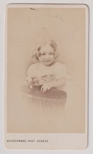 CDV Boissonnas à Genève - Enfant - Vintage albumen print c.1872/74 - Picture 1 of 2