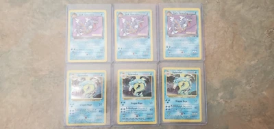 Lot 6 Gyarados Base Set Holo 1995-96-98 Dark Gyarados (US/Canada) - Rare Pokemon - Image 1 of 4