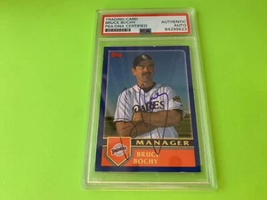 Tarjeta Topps 2002 de Bruce Bochy Padres Manager #285 firmada automática PSA/ADN losada - Imagen 1 de 2