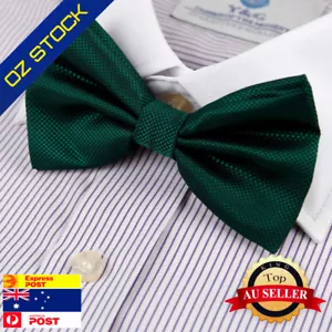 Dan Smith DBC2003 Green Bowtie For Marriage Plaid Dark Green Pre-tied Bow tie - Picture 1 of 4