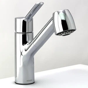 🌱 Grifo de cocina extraíble Moen 7585C Método 1 mango agujero/centro, cromo LEER - Imagen 1 de 22