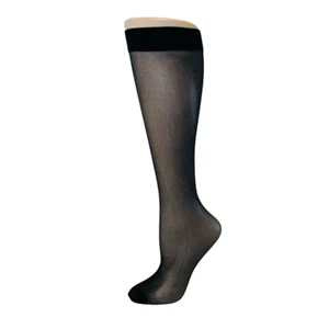 12 Pair Sheer Nylon Comfort Top Knee Highs Knee High Made In USA Choice of Color - Picture 1 of 12
