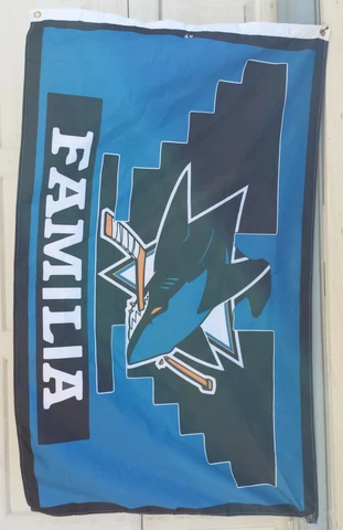 San Jose Sharks Huelga Familia 3x5 Flag Cover