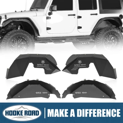 Forro de guardabarros interior delantero o trasero de aluminio Hooke Road para Jeep Wrangler JK 07-18 Foto 1 de 4