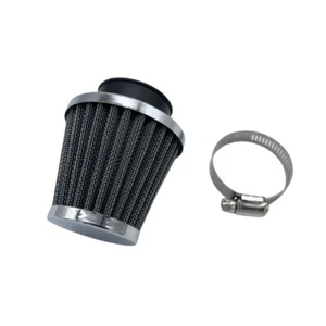 Filtro aria conico per carburatore moto da 37-41mm fascetta cromata universale - Picture 1 of 4