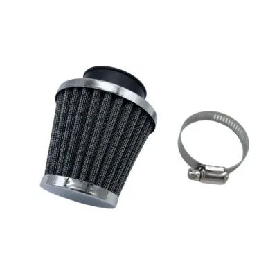 Air Filter Conical for Carburettor Motorcycle 37-41mm Band Chrome Universal - Image 1 of 4