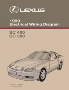 1999 Lexus SC 400 SC 300 Wiring Diagrams Schematics Layout Factory OEM - Picture 1 of 1