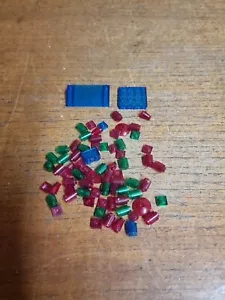 Vari pezzi vintage Lego Space Green Blie rosso trasparenti - Foto 1 di 6