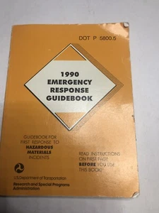 1990 Emergency Response Guidebook, US Department Of Transportation  - Bild 1 von 9
