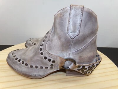 Circle G Botines Mujer Arnés Envejecido Tachonado Cremallera Lateral Marrón Talla 8 Foto 1 de 4