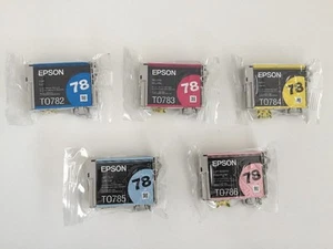 5x Original Epson T0782 T0783 T0784 T0785 T0786 78 Epson Stylus Photo R260 R280  - Bild 1 von 6