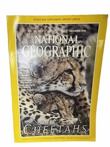 National Geographic Magazine December 1999 Cheetah - Vintage Collectable w - Picture 1 of 17