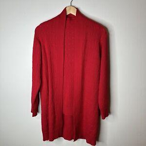 Talbots Women’s 2 piece Red Sweater Set - Cardigan & Sleeveless Top 100% Wool L