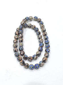 Chinese Enamel Floral Design Bead - Picture 1 of 3