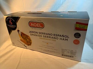16.7 lb Noel Spanish Jamon Serrano Ham With Stand & Knife New Arrivals - Picture 1 of 7