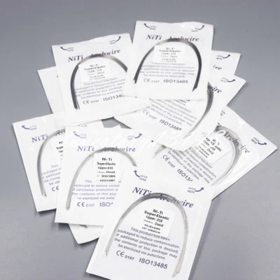 20 paquetes de alambre de arco súper elástico Niti redondo ovoide suministro de ortodoncia dental Foto 1 de 4