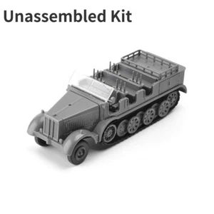 1:72 WWII German Sd.Kfz.7 Half-Track 4D Unassembled Military Model Ornaments h - Picture 1 of 11