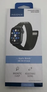 NEW Apple Watch Band Black Stainless Steel Mesh 38/40/41 mm Insignia ALL SERIES  - Picture 1 of 6