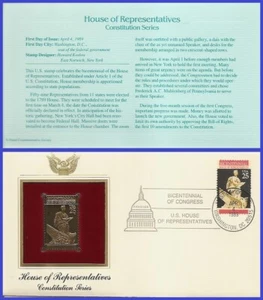 USA2 #2412 U/A GOLDEN REPLICA FDC Repräsentantenhaus - Bild 1 von 1