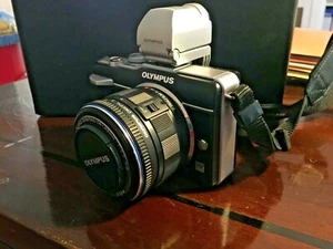 Olympus E-PL1 Camera Digital And Objective 14-42mm Ez - Black W Viewfinder VF-2 - Picture 1 of 7