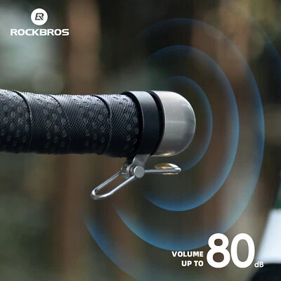 ROCKBROS Handlebar Plug Bike Bell Ring Type Road Clang Loud Warning Cycling - Image 1 of 4